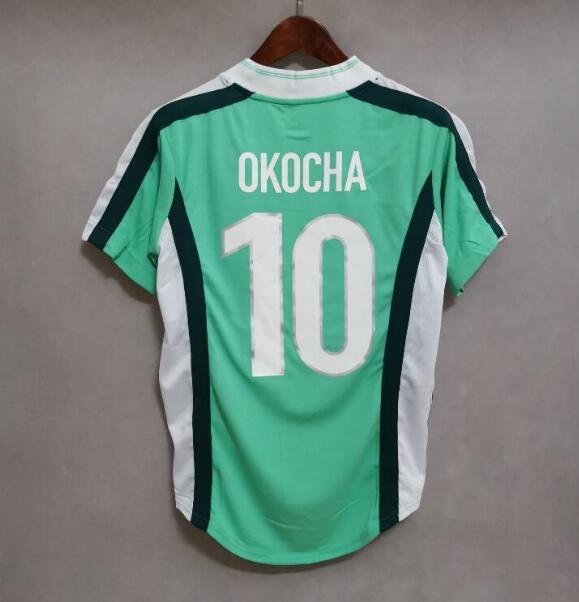 1998 Nigeria Retro Home Kit Soccer Jersey OKOCHA #10